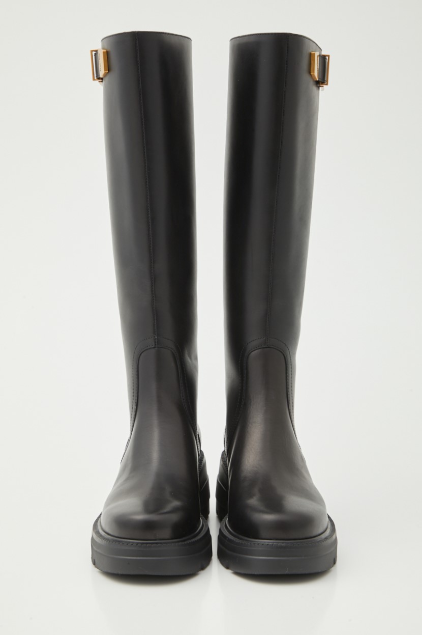ジョッキークラスロングブーツ BLK 24.0cm
