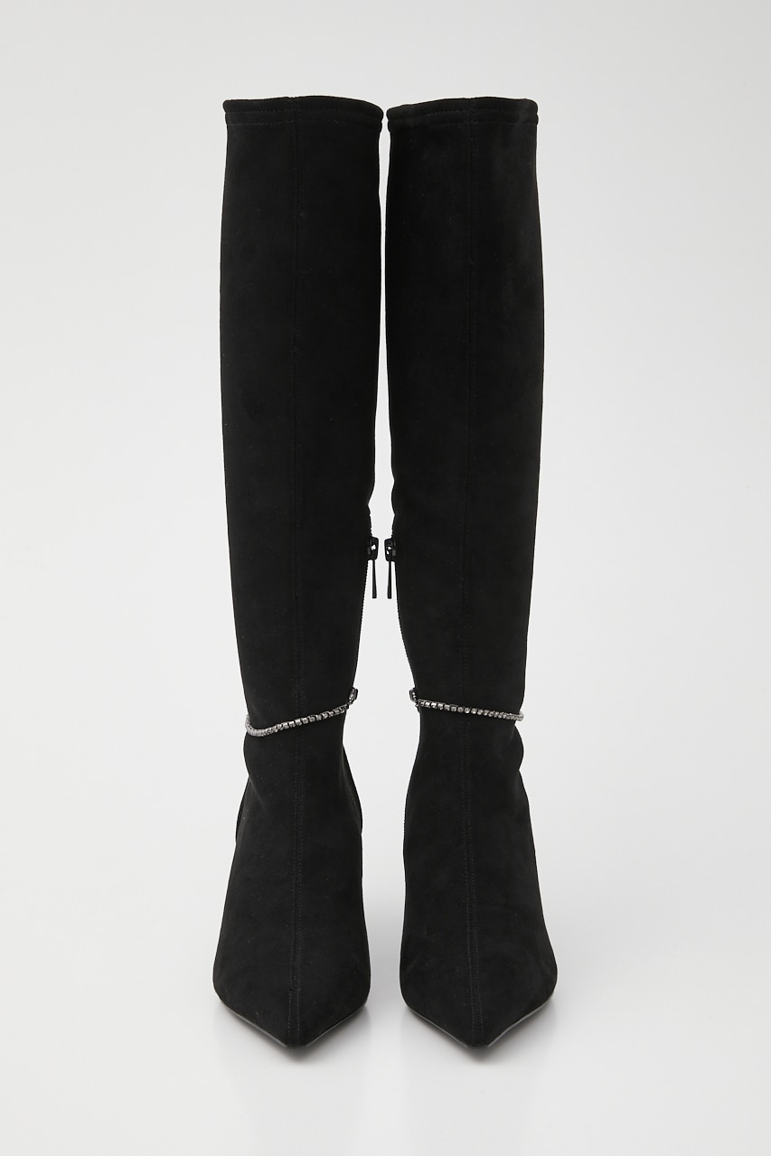 ラリアピンヒールニーハイブーツ BLK 23.0cm