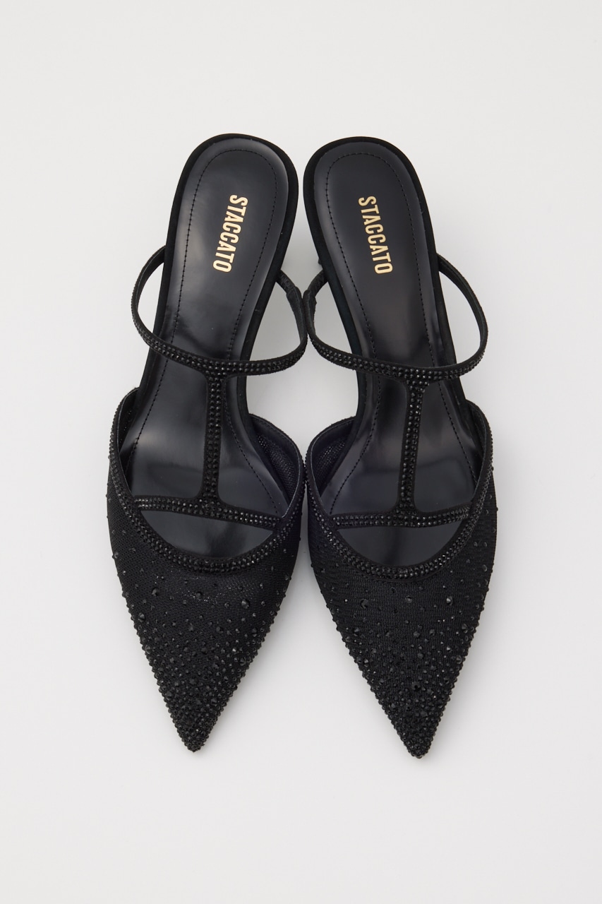 バブエラシースルーミュール BLK 24.5cm