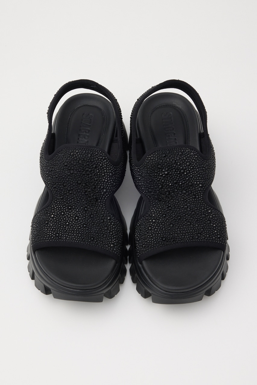 コメットラギッドソールサンダル BLK 23.0cm