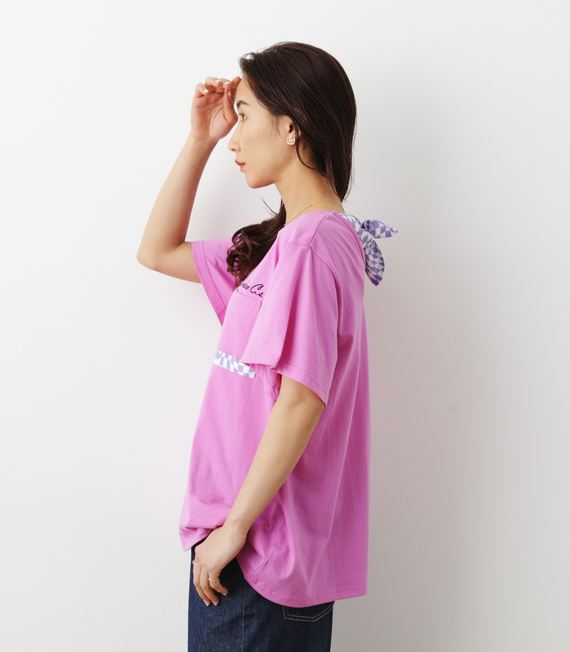 edition バック リボン カットソー  Tシャツ トップス