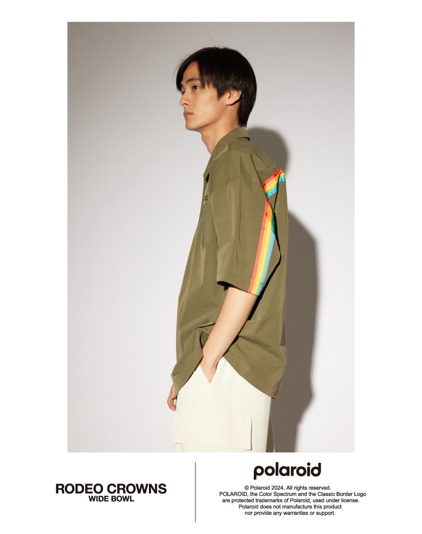 Polaroid バックラインシャツ KHA L