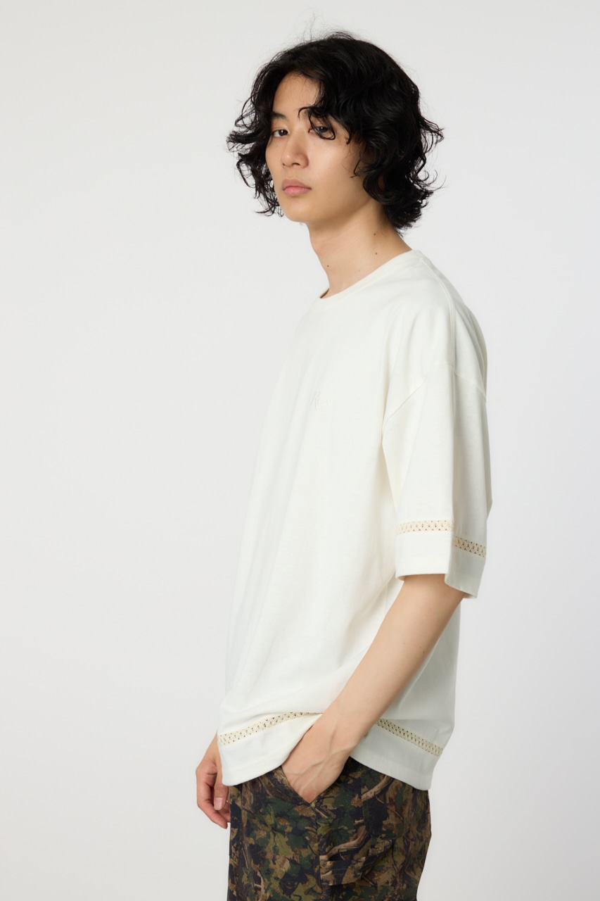 ハシゴレース Tシャツ O/WHT M