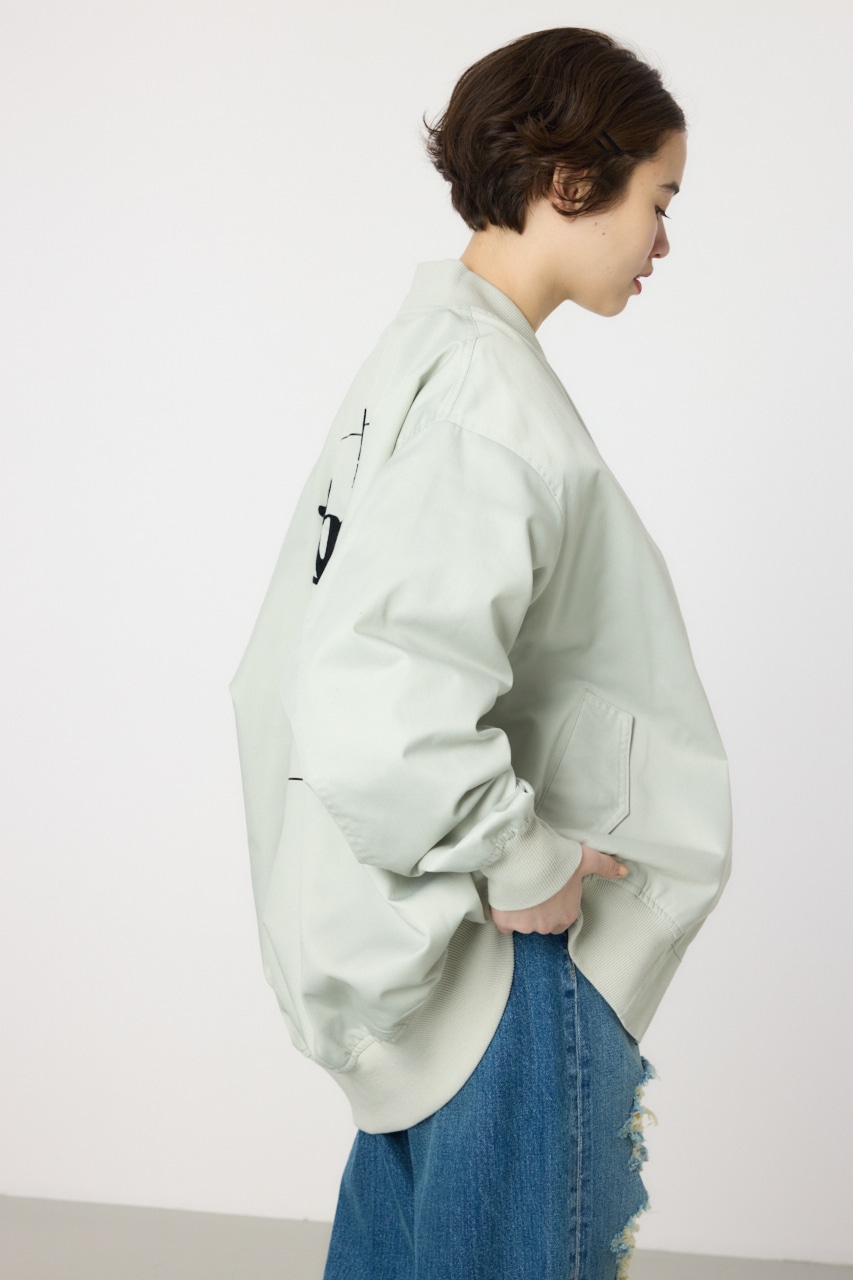 【UNISEX】オーバーミリタリーブルゾン L/GRY FREE