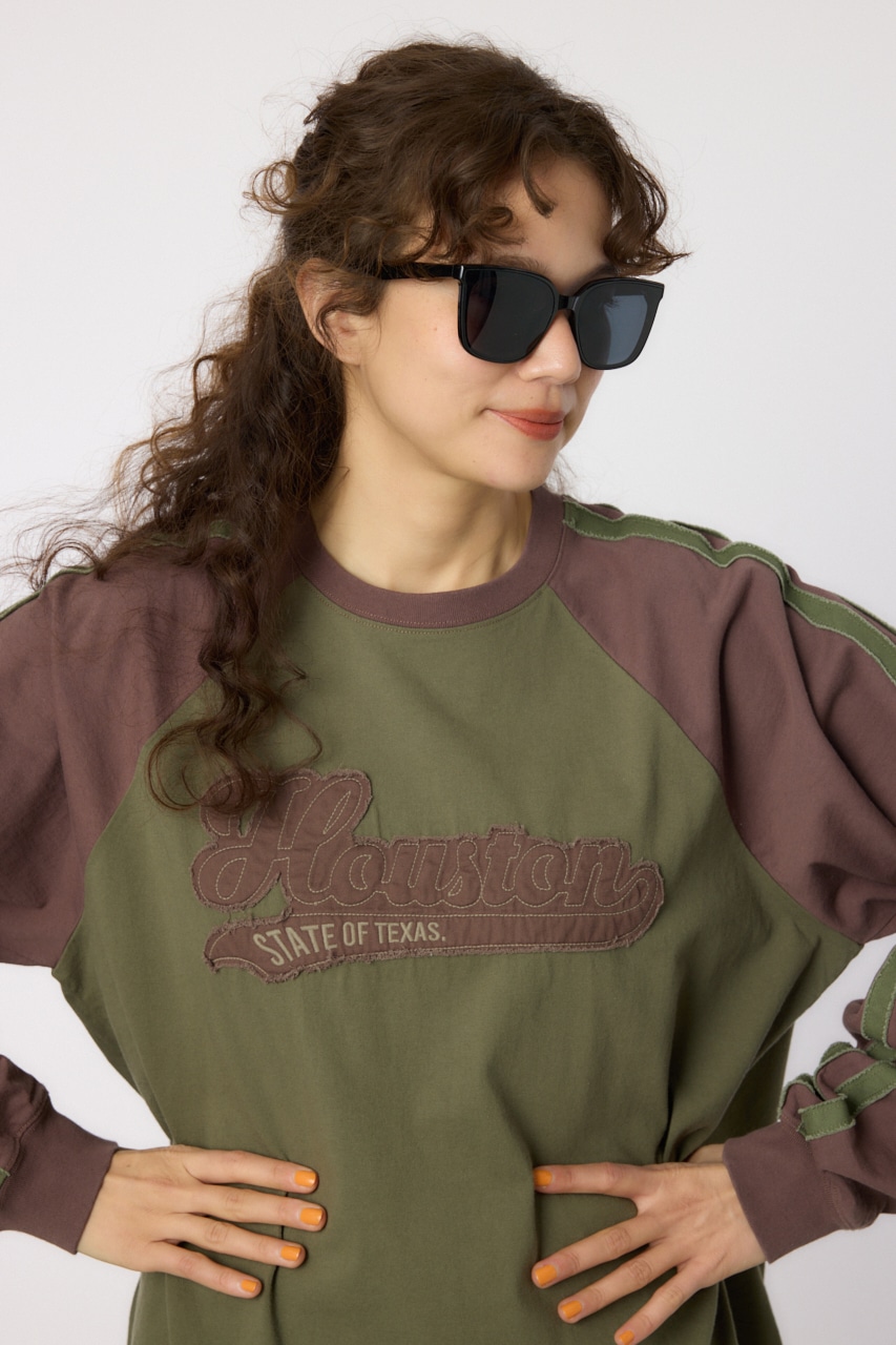 【UNISEX】ラインHOUSTON ロングスリーブTシャツ 柄KHA FREE