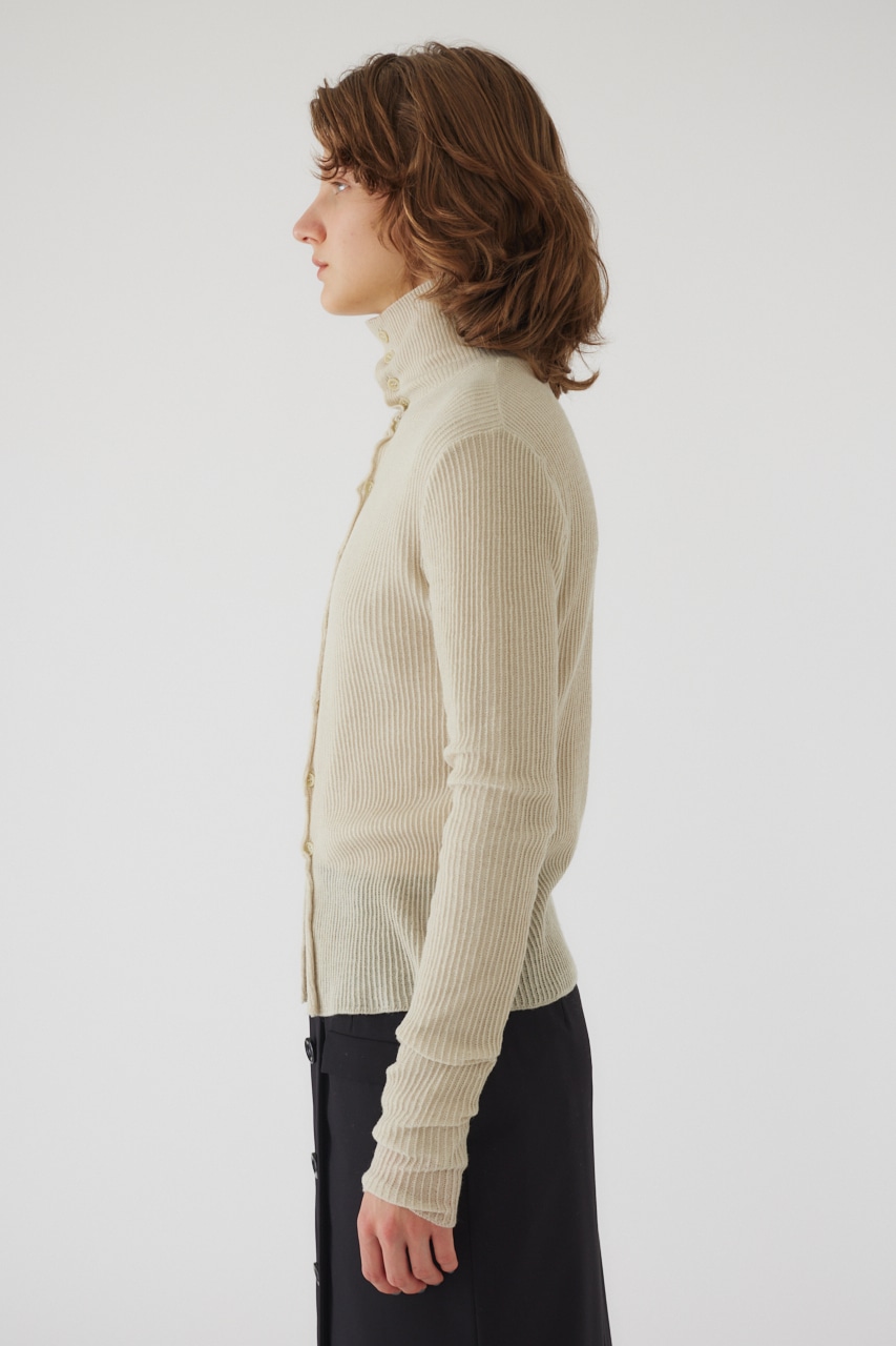 RIM.ARK | Sheer rib knit tops (KNITWEAR ) |RIM.ARK ONLINE STORE