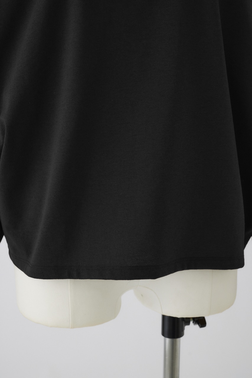 Middle neck cotton L/T BLK FREE