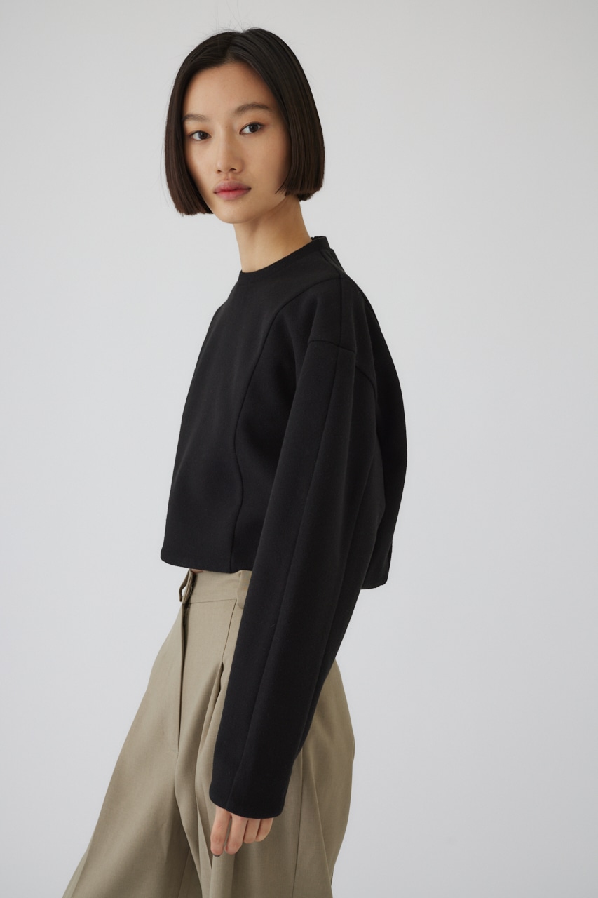 【LIMITED SALE】Warming jersey cropped PO BLK FREE
