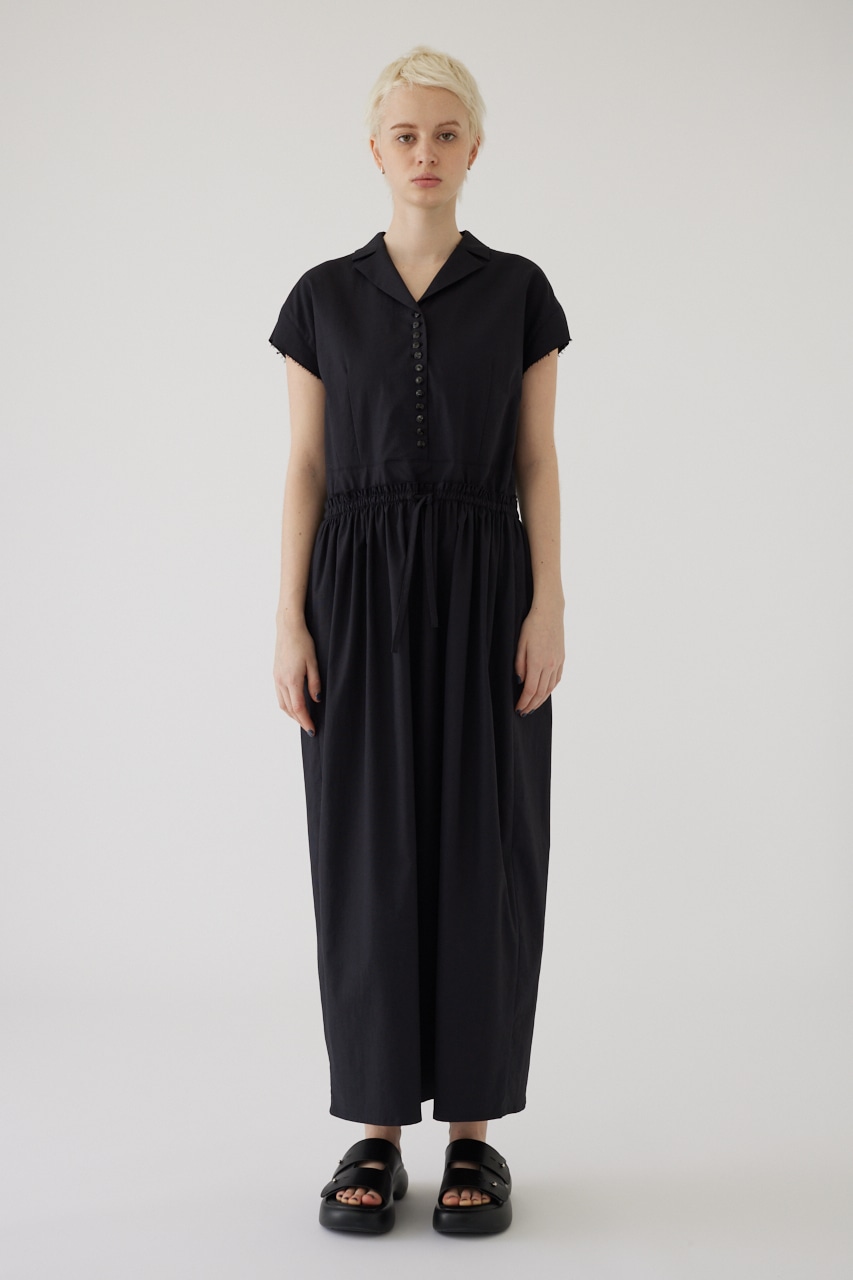 Waist narrow long dress BLK 36