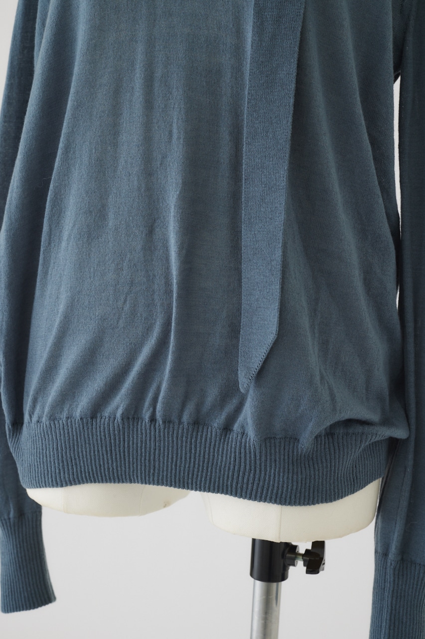 【LIMITED SALE】Classic tie knit L/BLU FREE