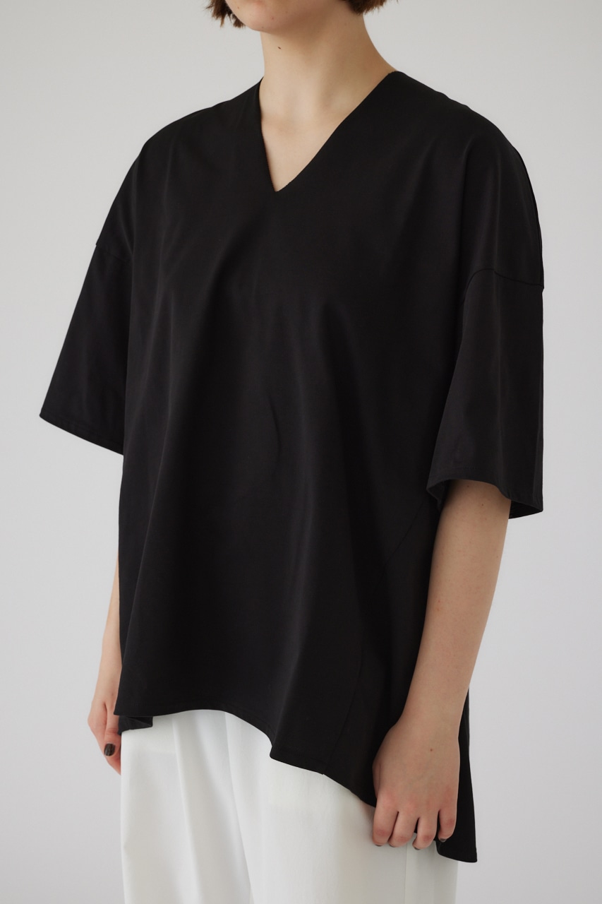 Oversized round T/SH BLK FREE