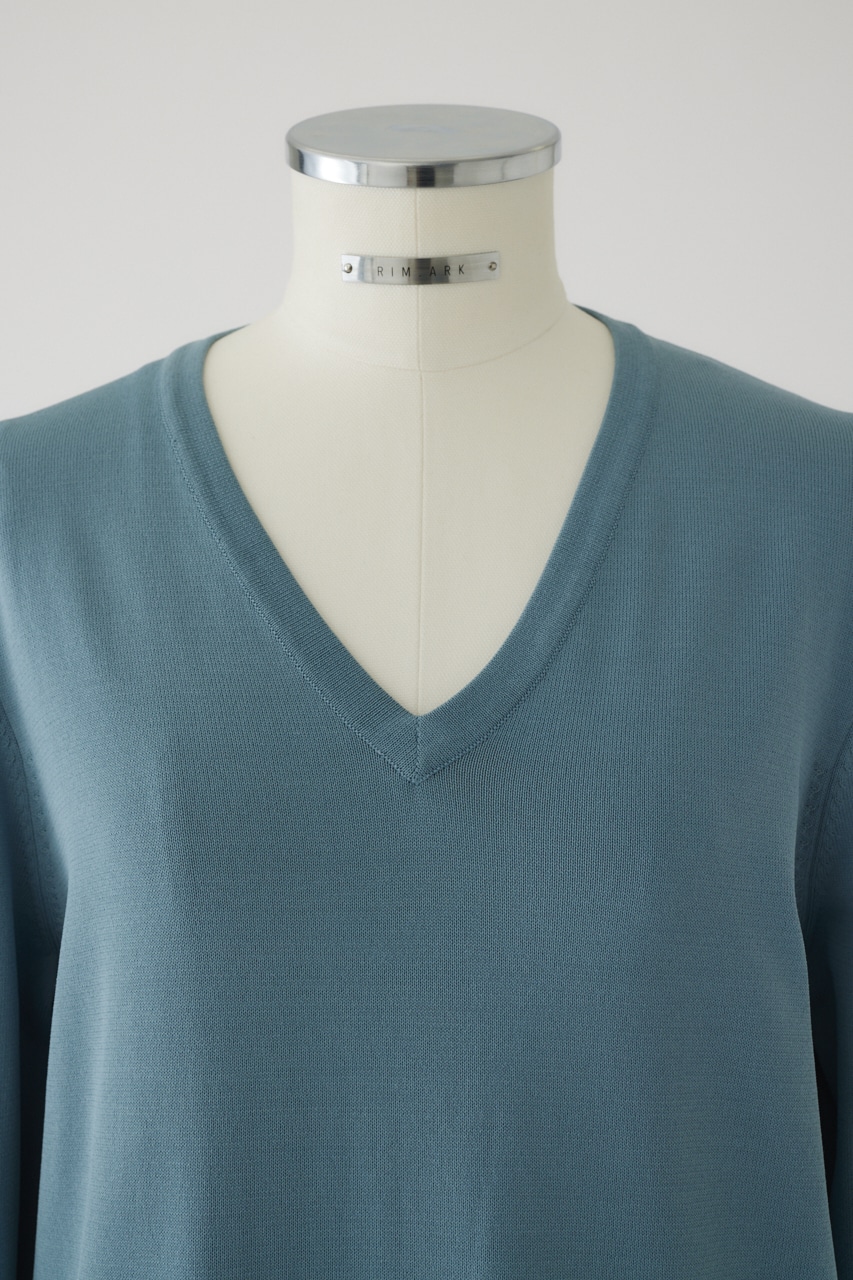 【LIMITED SALE】Fringe flare dress BLU 38