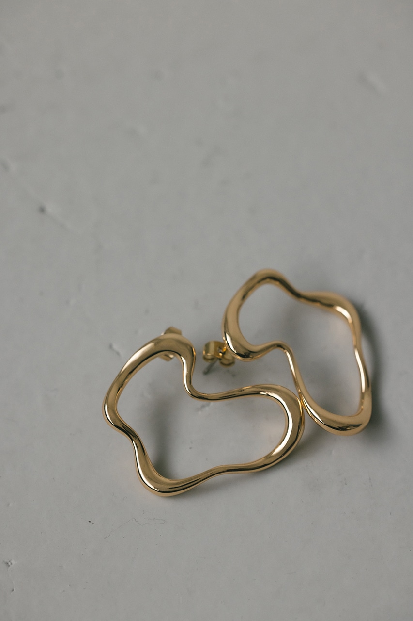 アートラインモチーフピアス GLD FREE