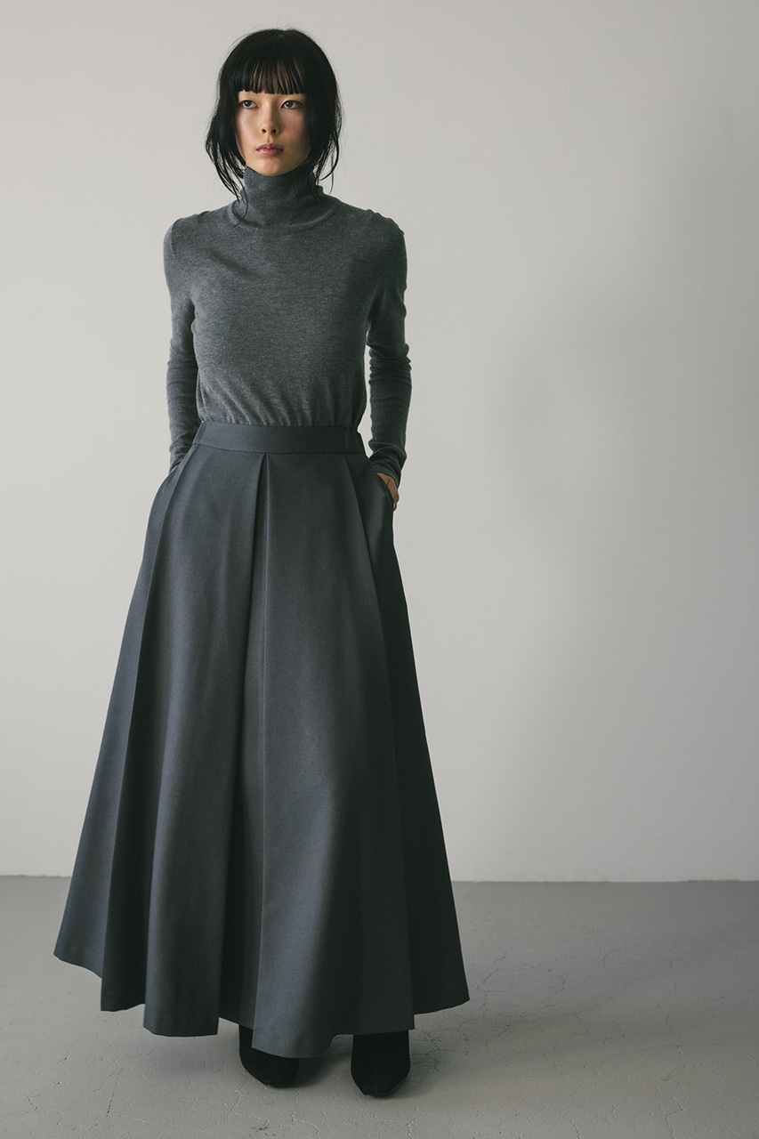 ボックスプリーツスカート GRY S