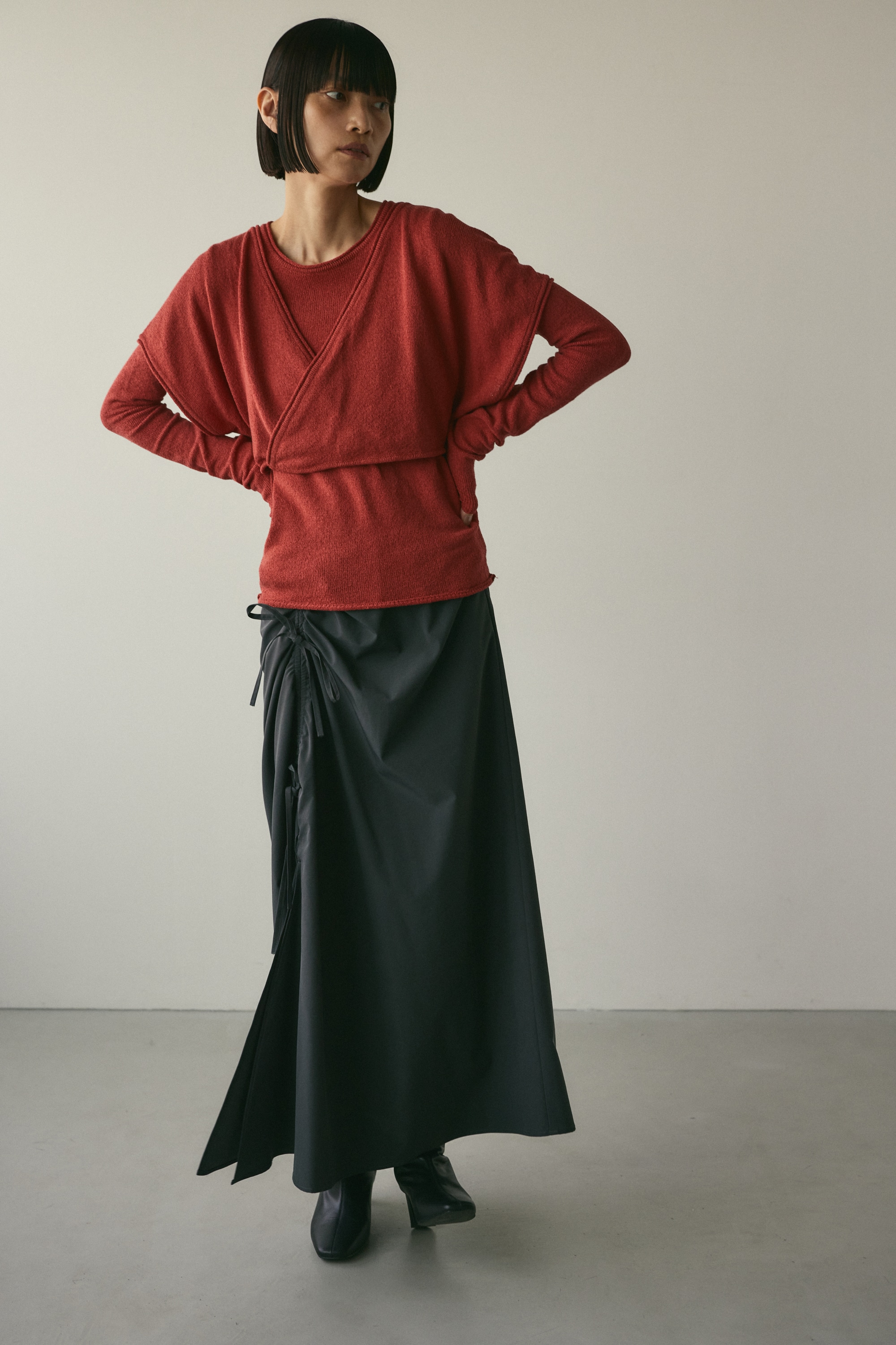 カシュクールベストセットニット ORG FREE