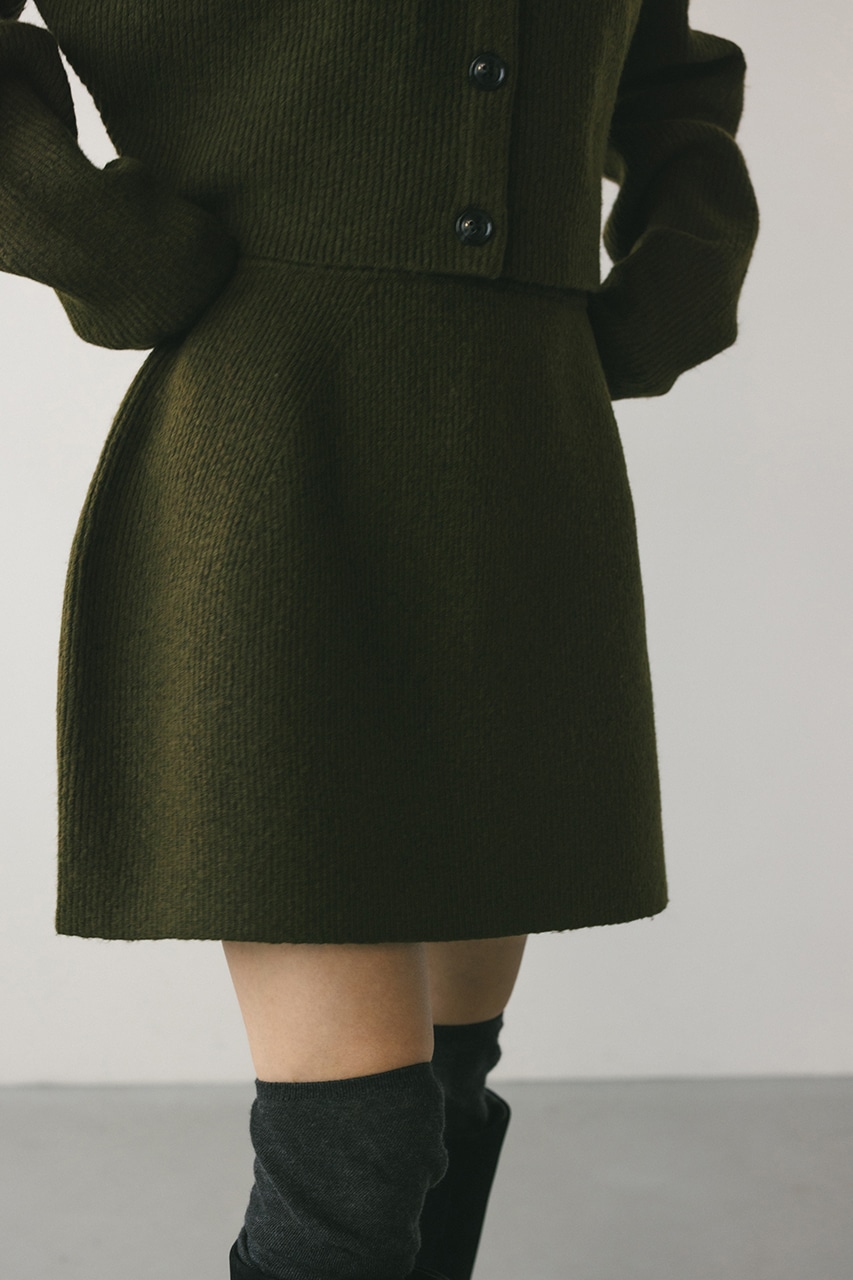 コクーンニットミニスカート KHA S