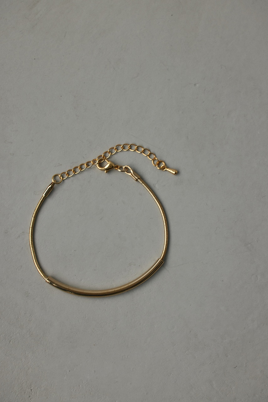 カーブラインチェーンブレスレット GLD FREE