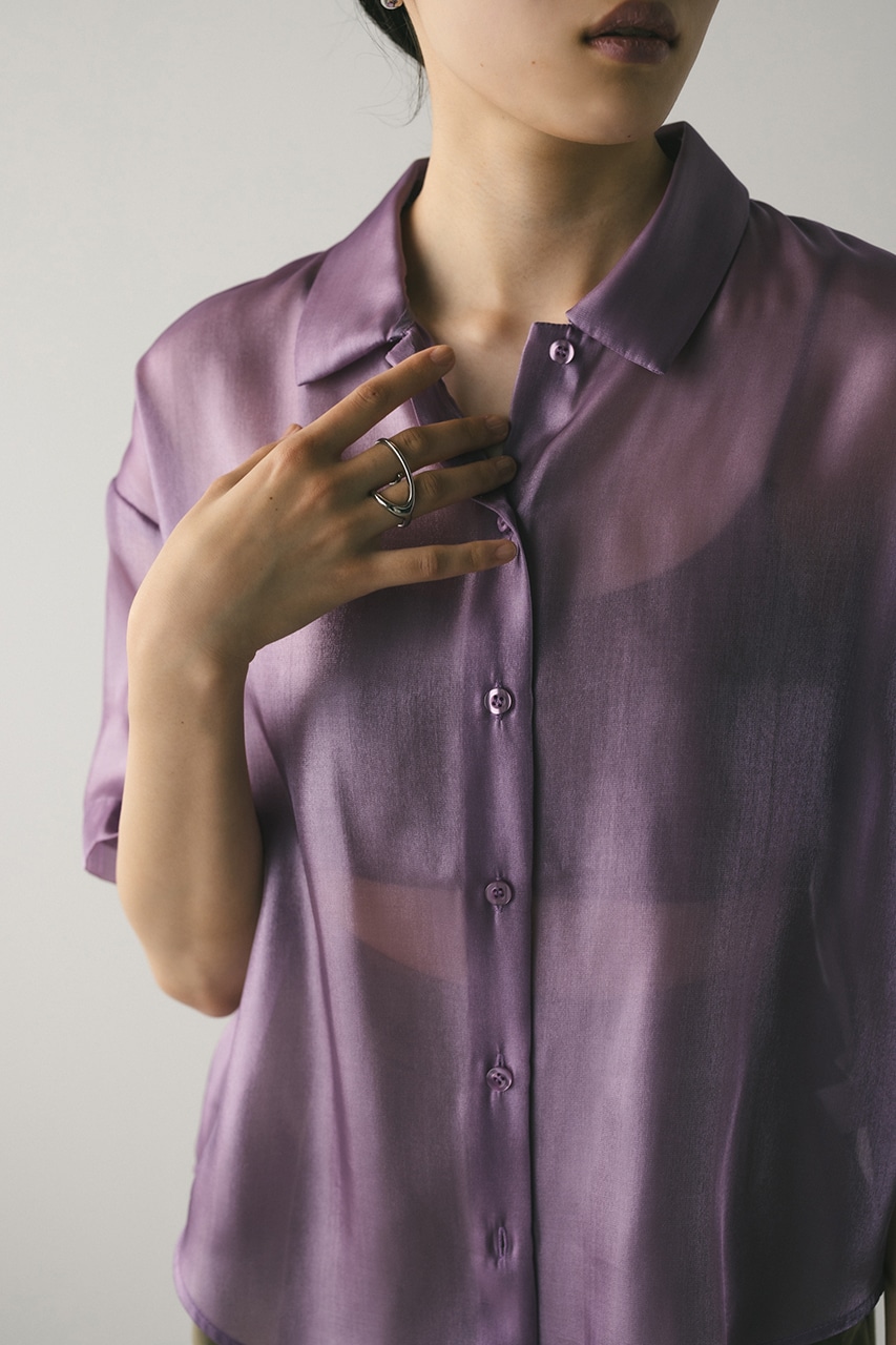 メタリックシアーシャツ L/PUR FREE