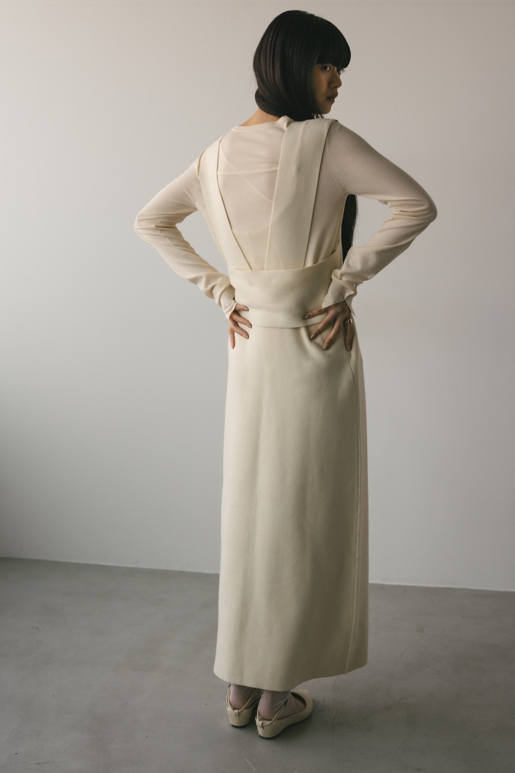 STYLEMIXER | バックディティールニットワンピース (ワンピース