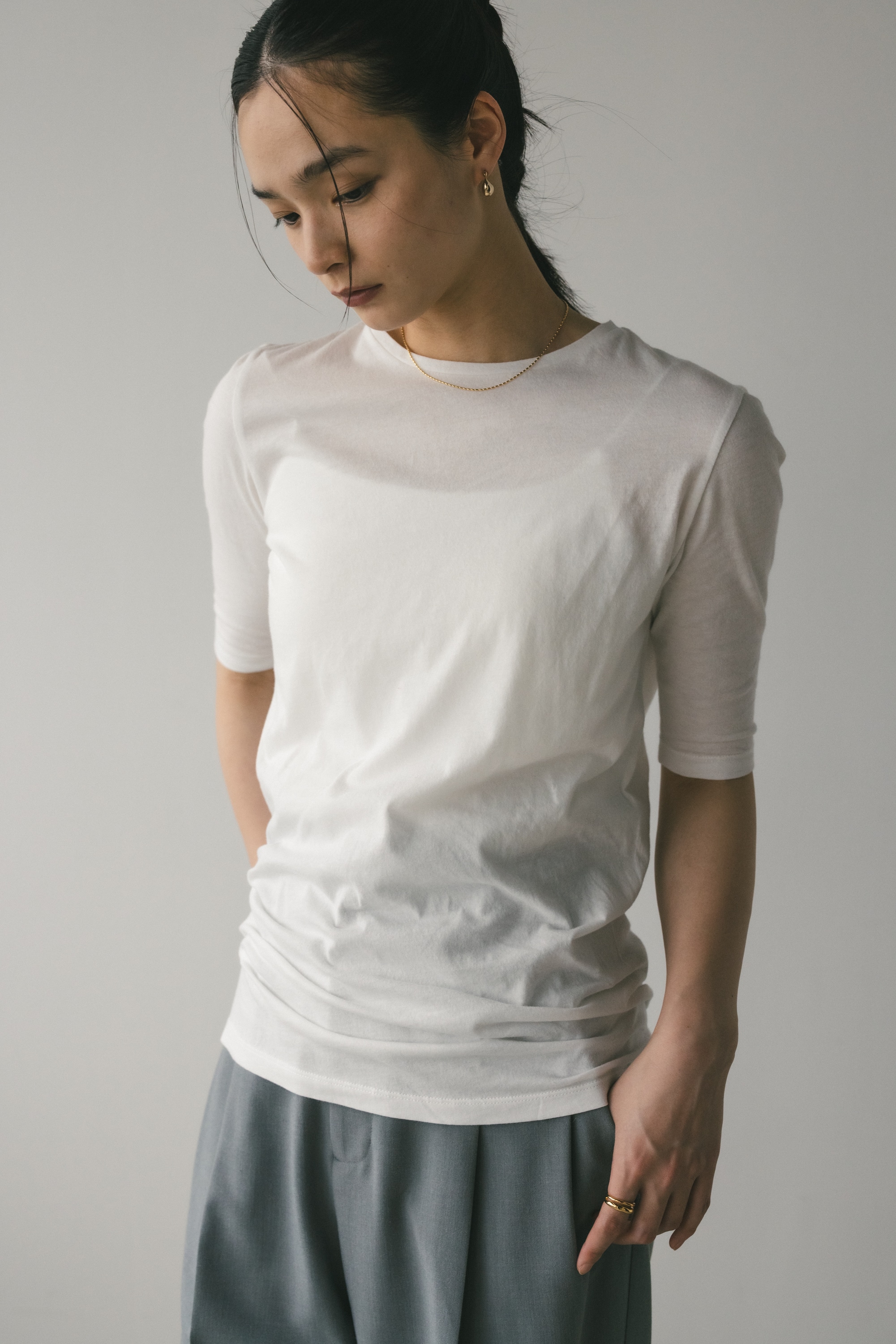 シアーバックシームT WHT FREE