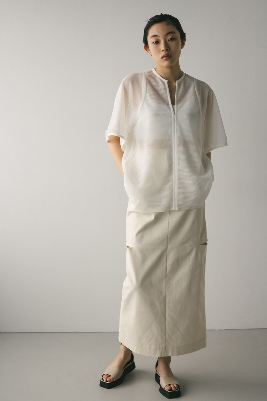 パイピングメッシュトップ WHT FREE
