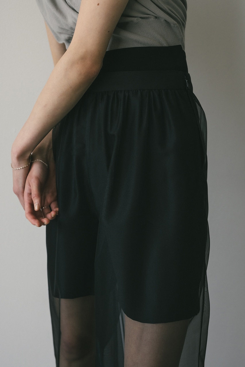 ハイシアーレイヤードパンツ BLK S