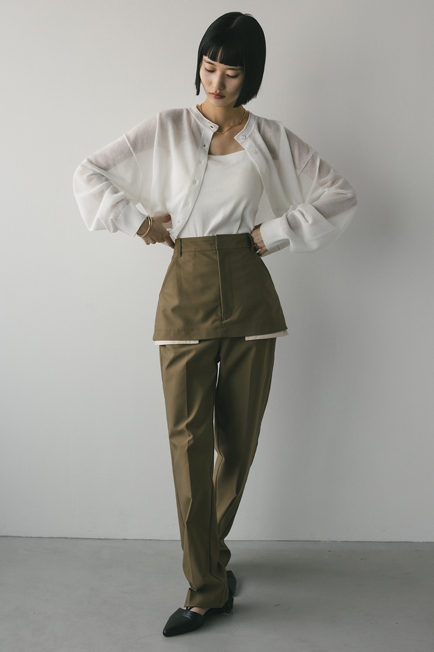 シアーニットカーディガン WHT FREE