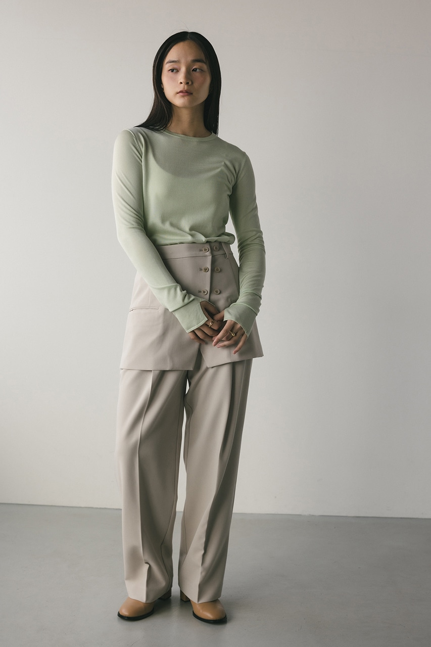 スリットスリーブニット L/GRN FREE