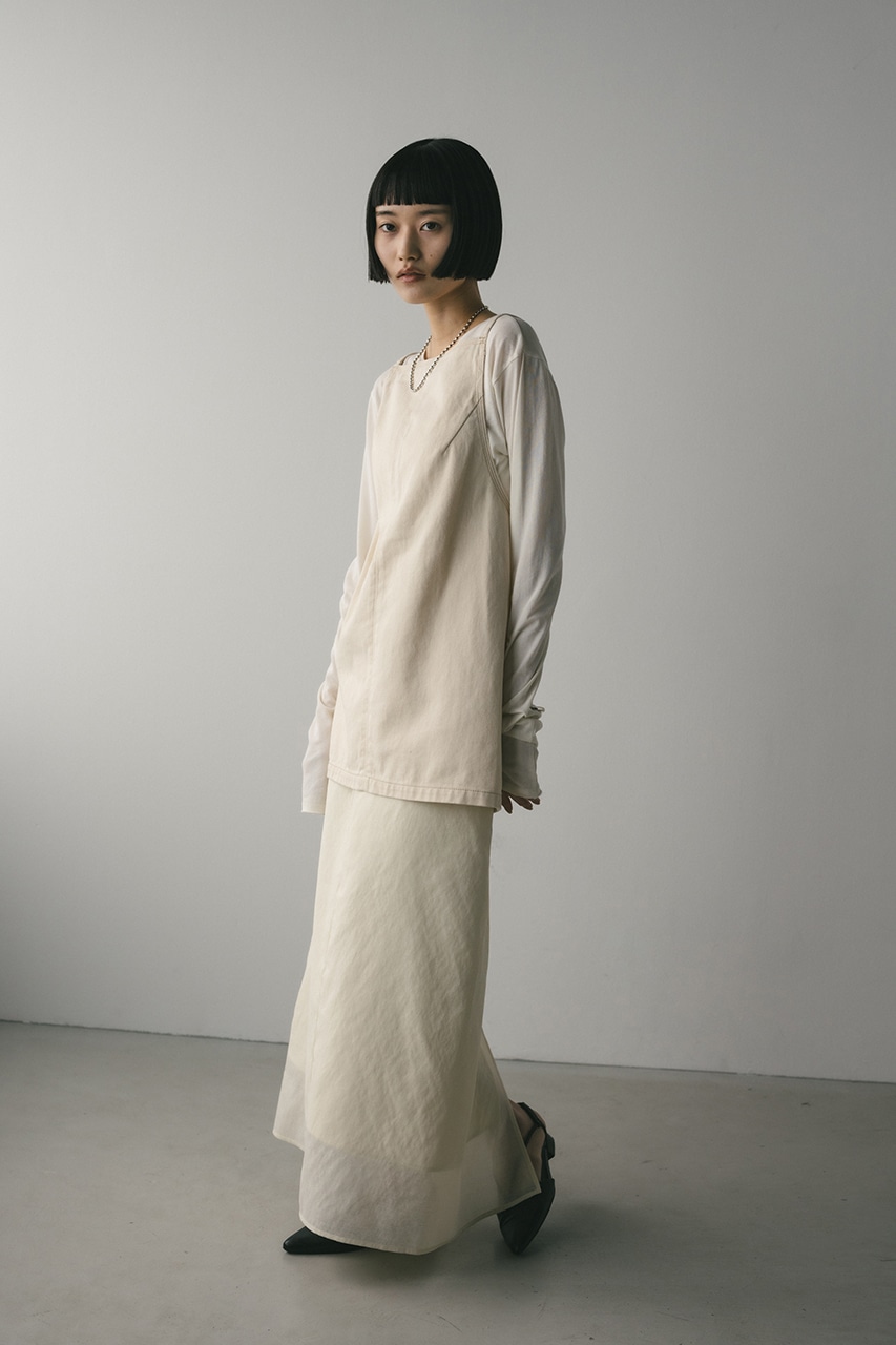 シアーレイヤードスカート IVOY M