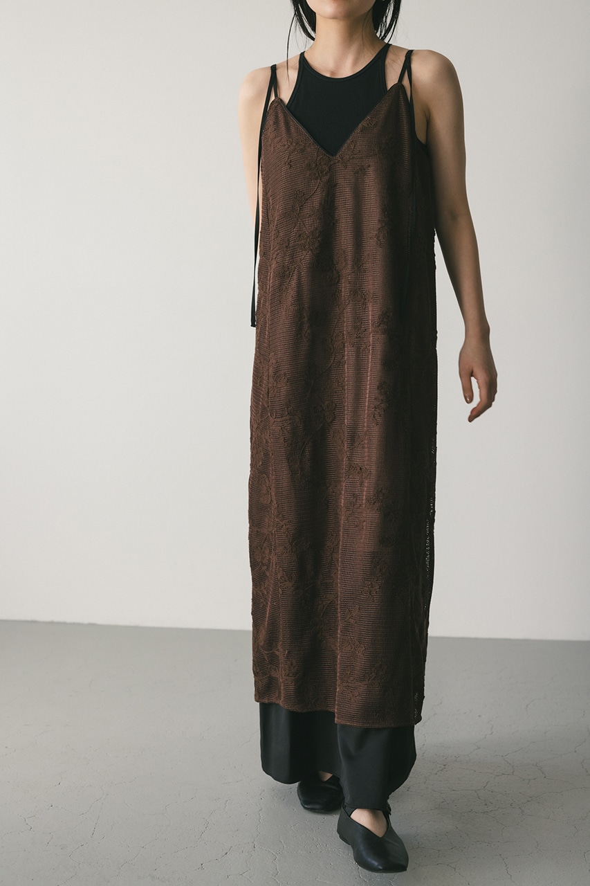 ラティスレースキャミワンピース BRN M