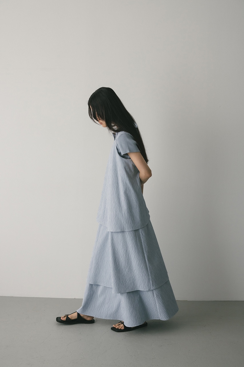 ティアードキャミワンピース SAX M