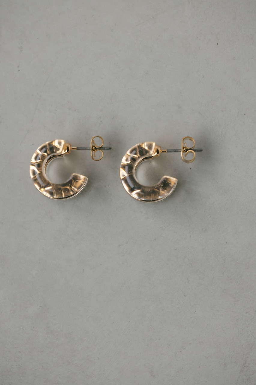 クリアフープピアス GLD FREE