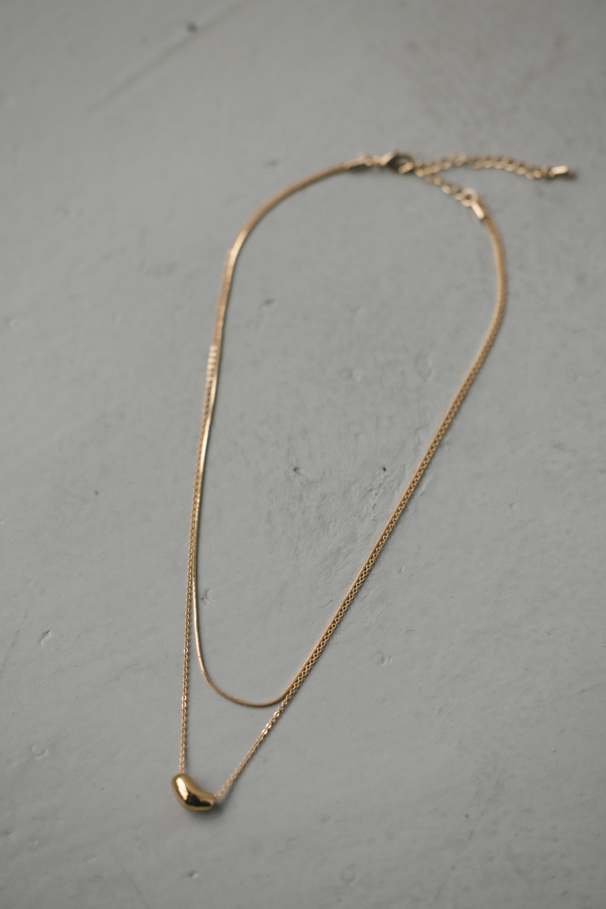 ダブルラインモチーフネックレス GLD FREE