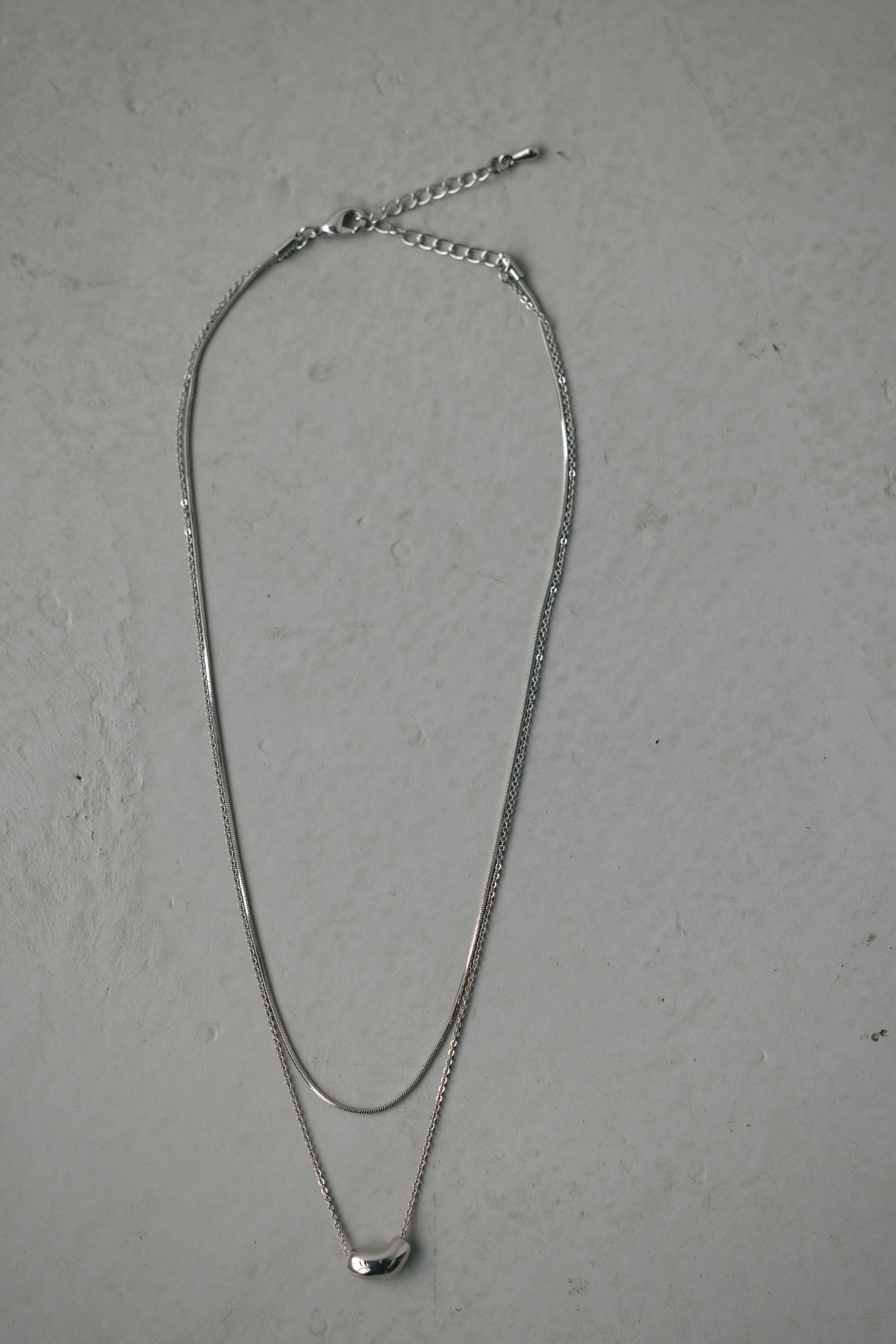 ダブルラインモチーフネックレス SLV FREE