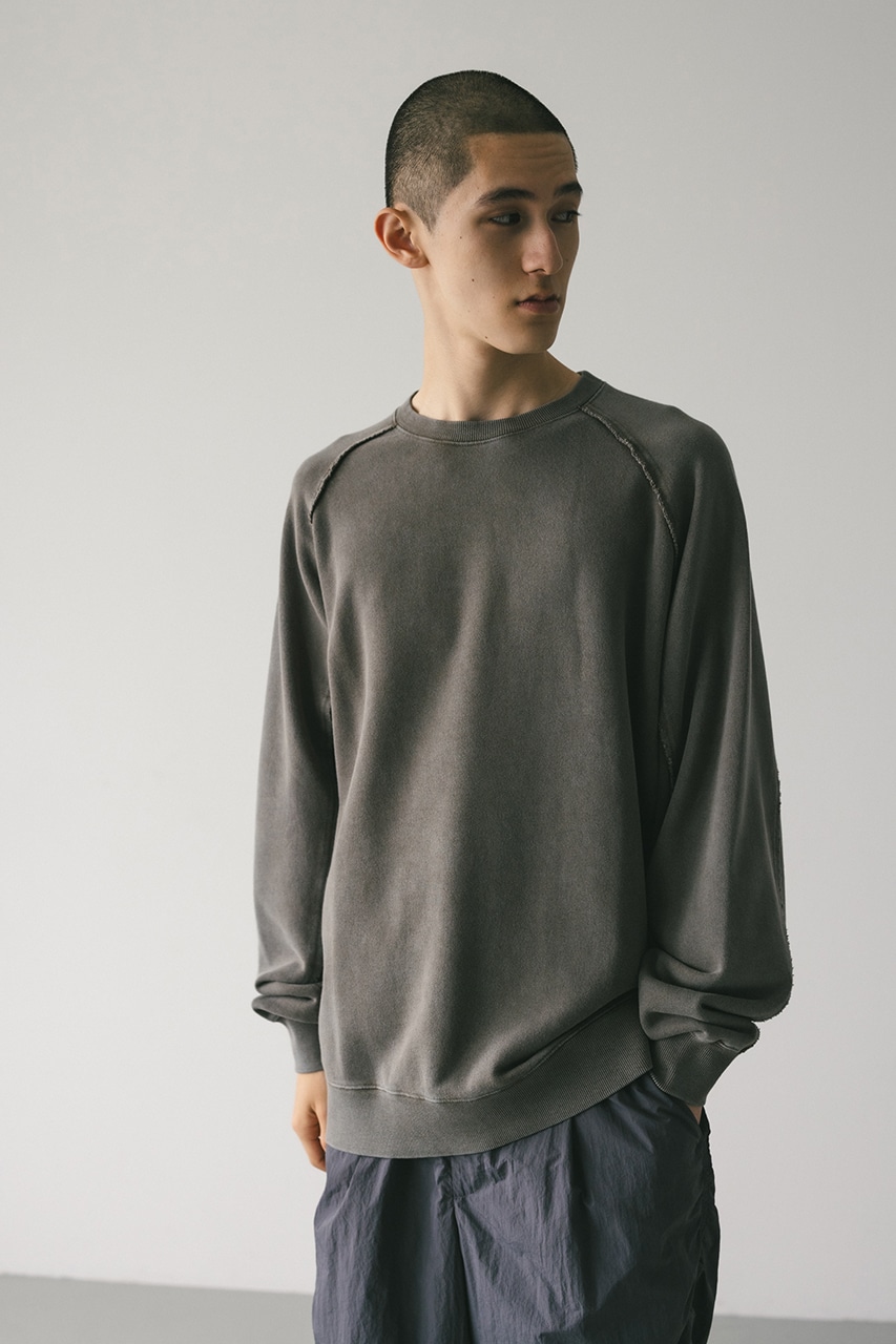 ピグメントクルーネックスウェット KHA M