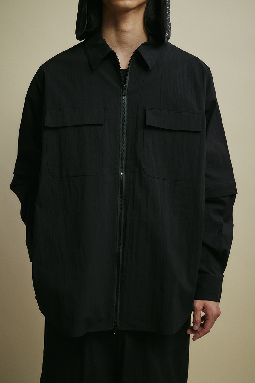 ACTIVE撥水デタッチャブルシャツ BLK M