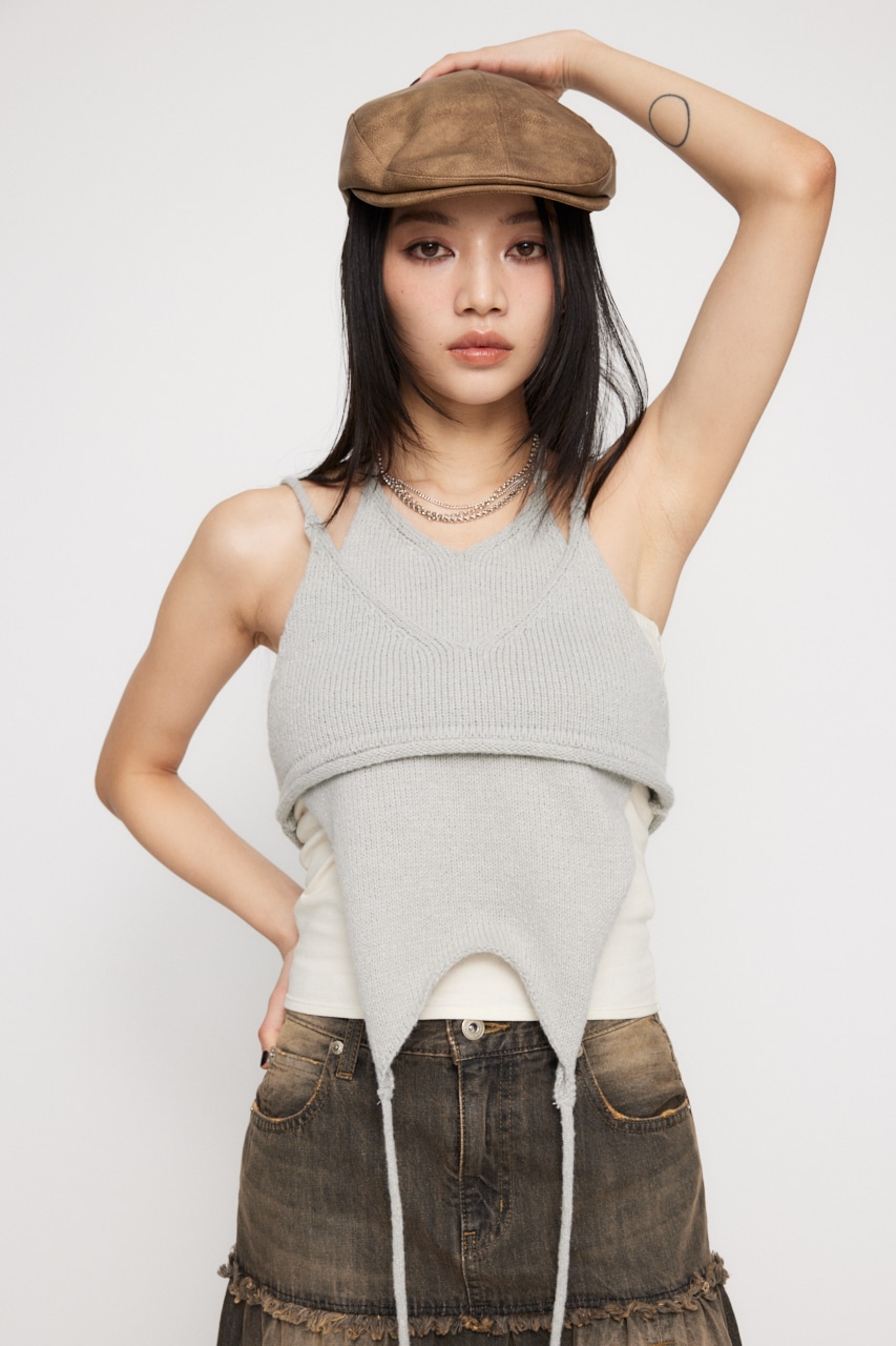 LAGUA GEM | 2PIECE KNIT ビスチェキャミソール (キャミソール