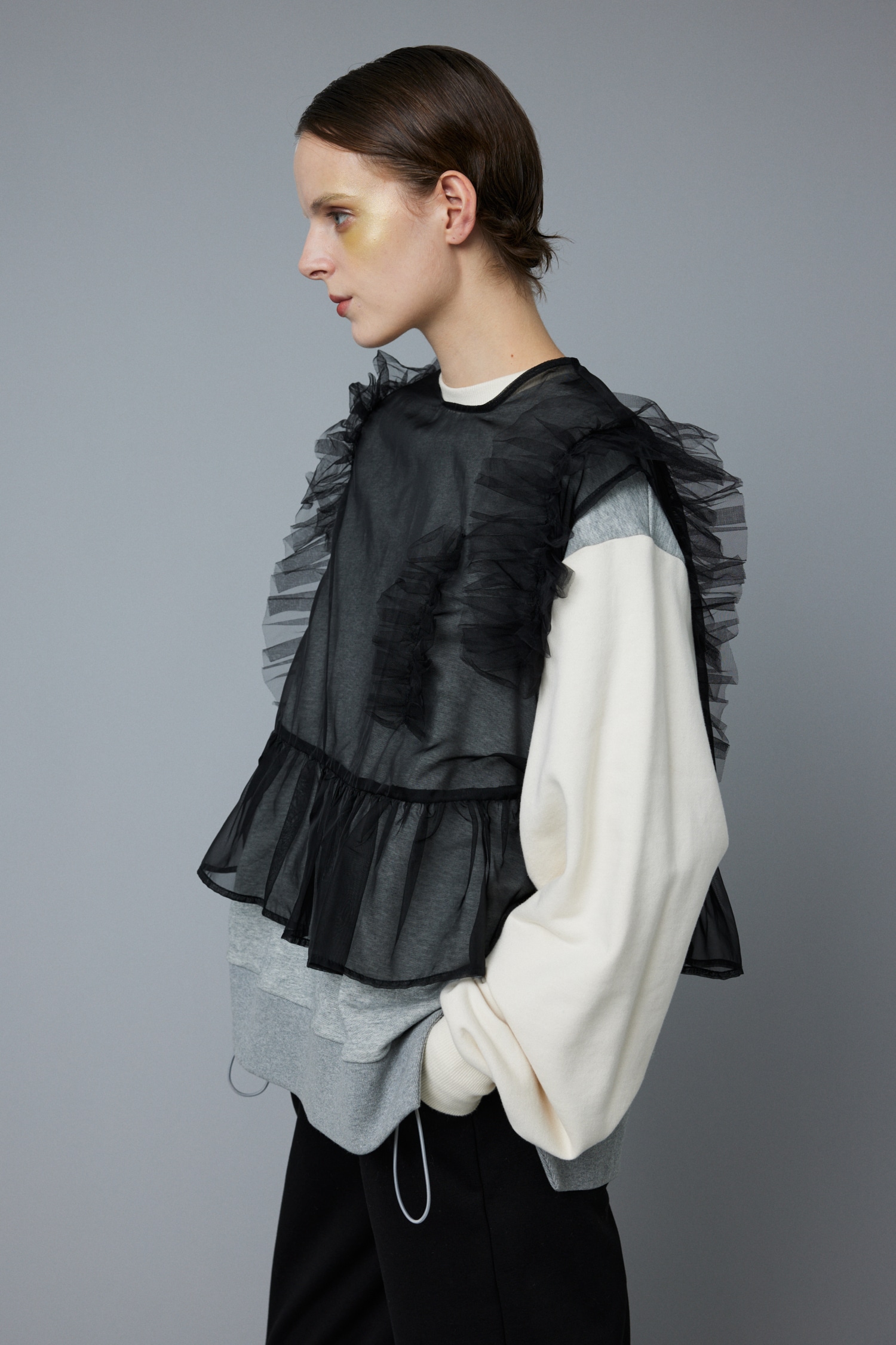 HeRIN.CYE Sheer many frill vest【新品未使用】