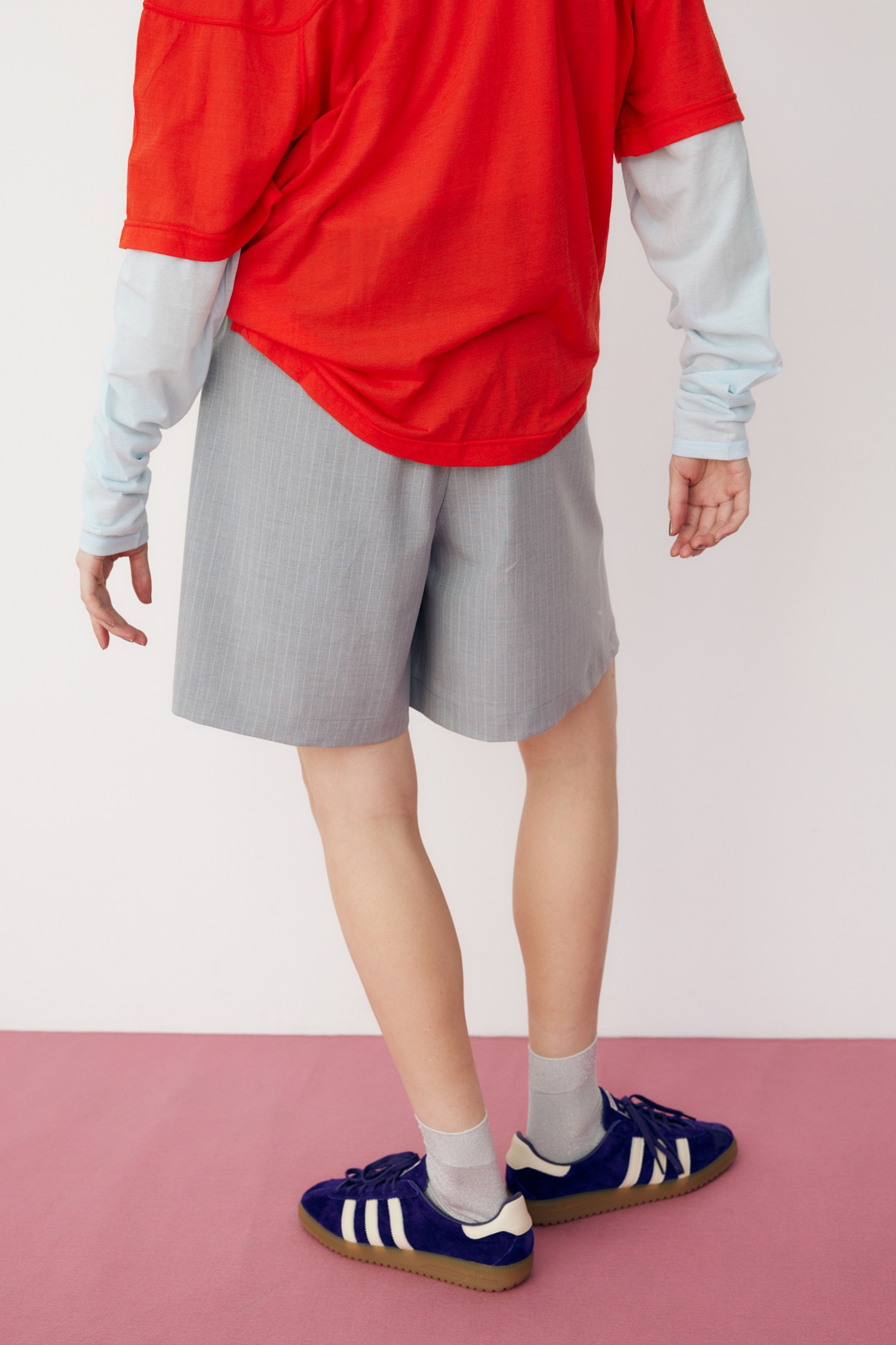 Short pants 柄GRY 38