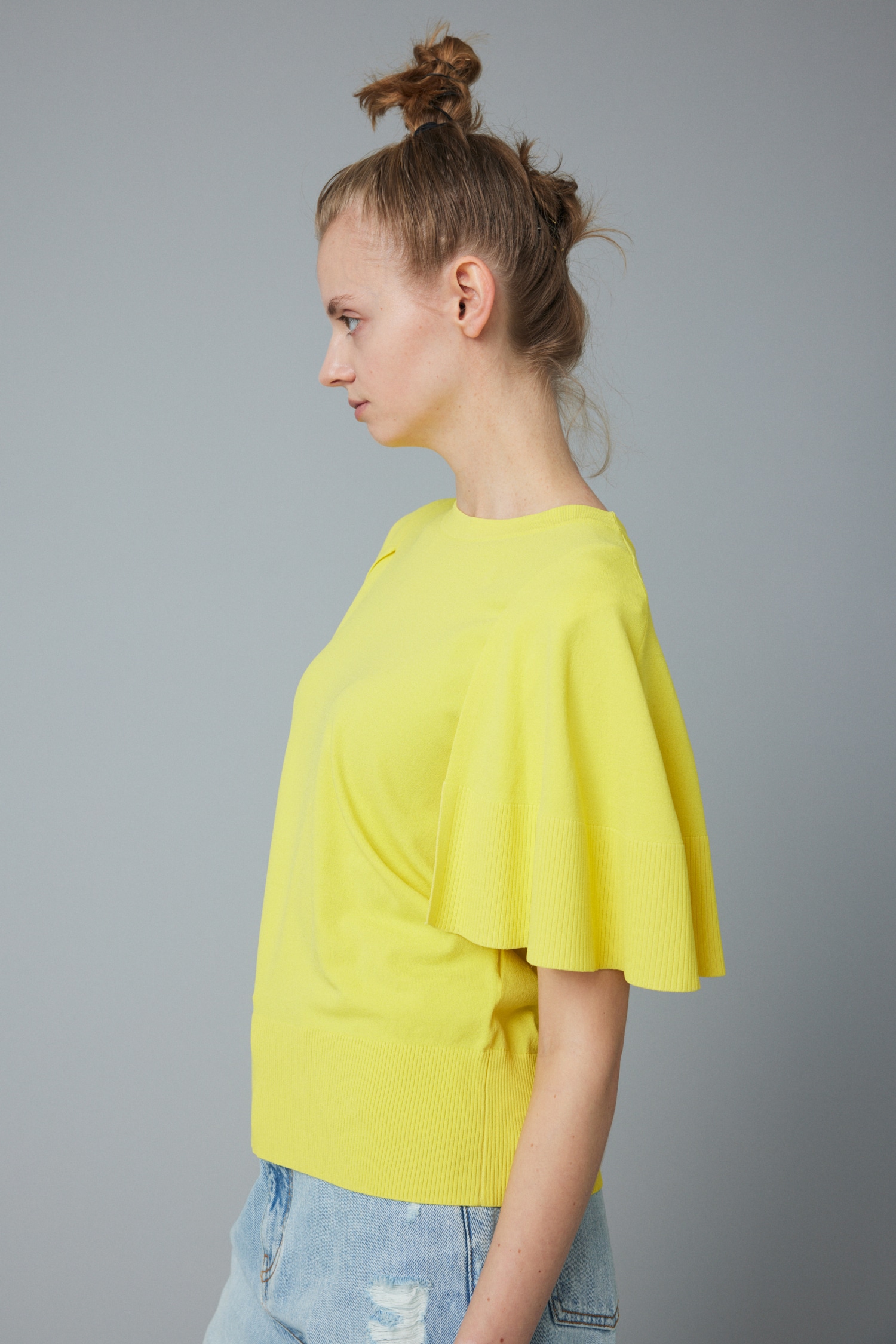 Cape knit tops YEL FREE