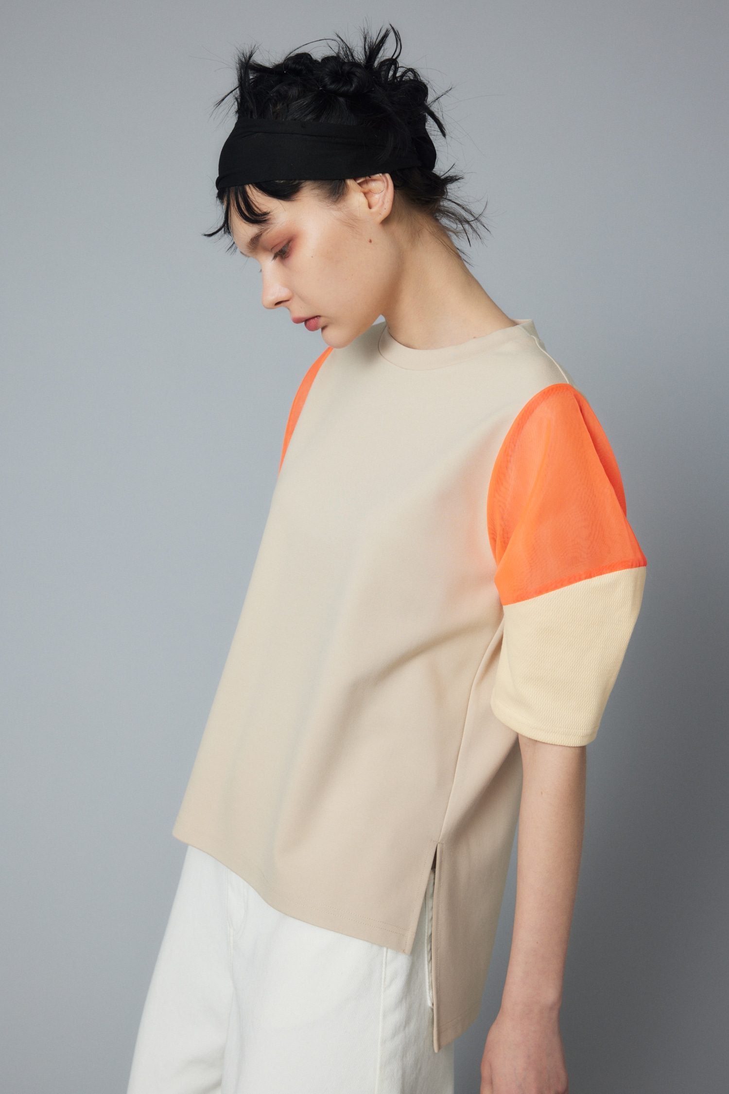 Switching sleeve tee BEG FREE