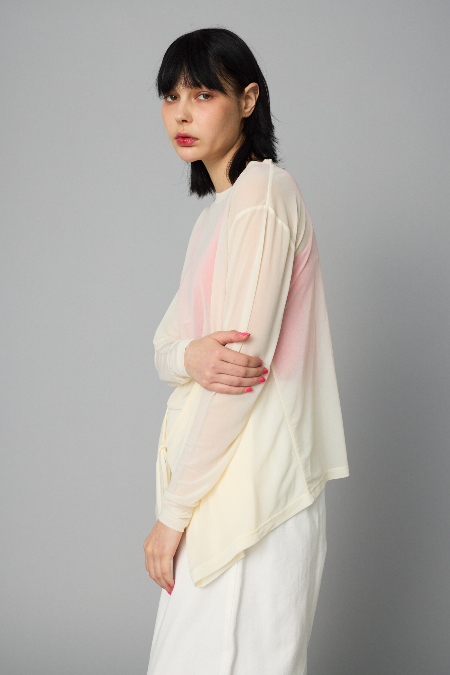 【新品未使用！】Na.e Sheer Ensemble HeRIN.CYE | Sheer squid tops (Tシャツ・カットソー(長袖