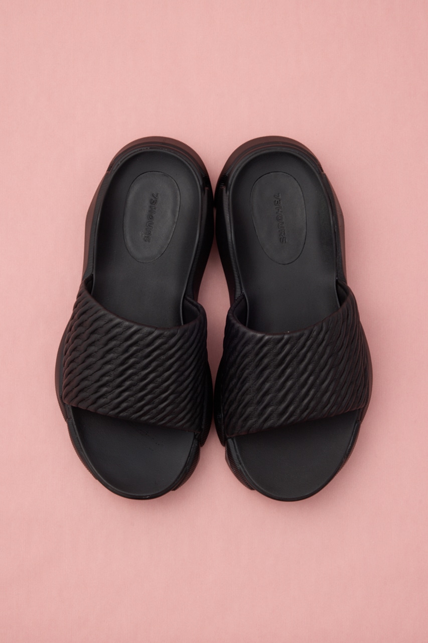 ガボンボリュームサンダル BLK 24.5cm