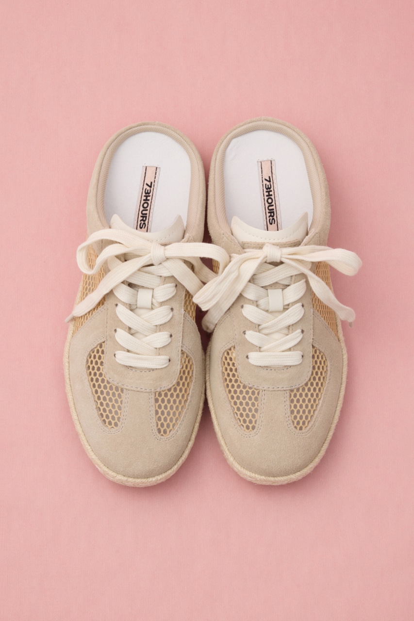 ネットコンビスニーカーサンダル 柄GREIGE 23.0cm