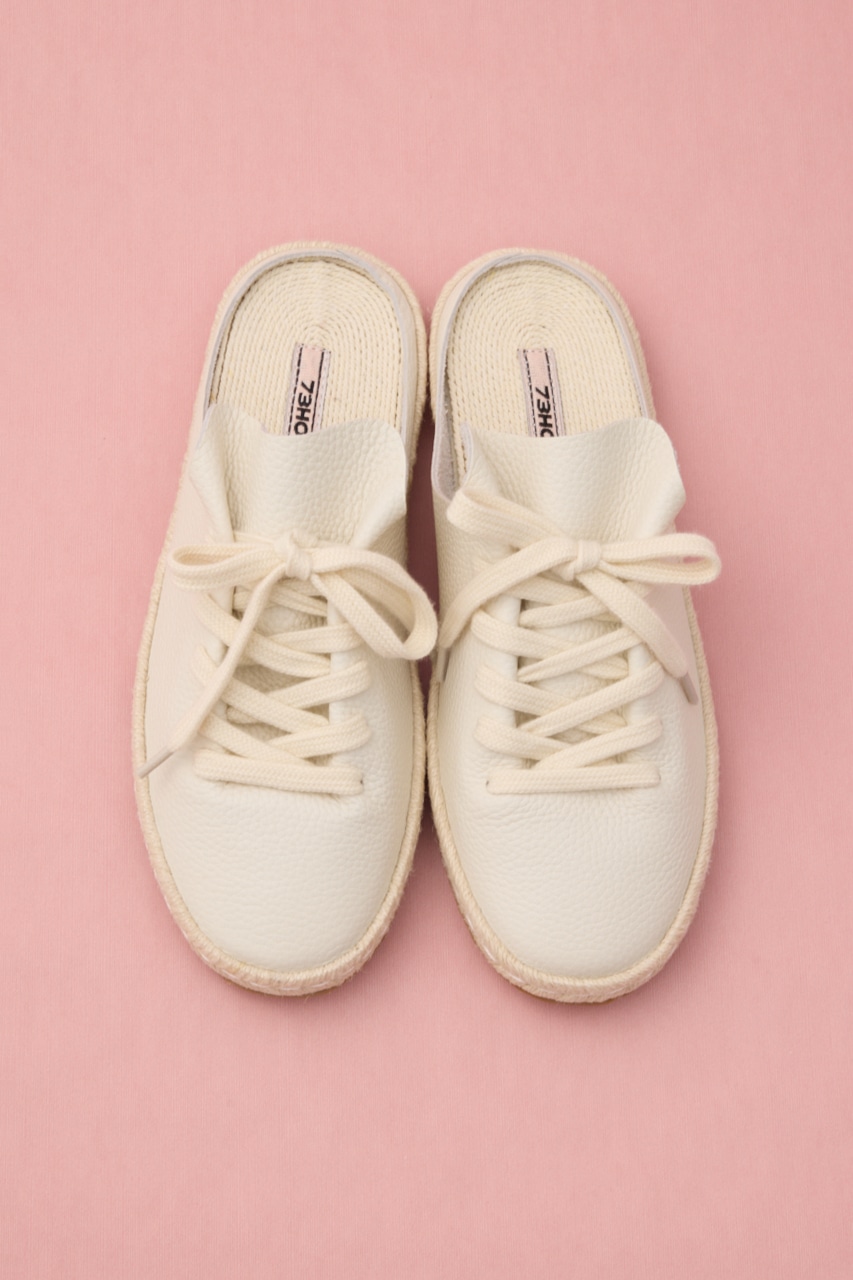 レースアップスニーカーサンダル WHT 23.0cm