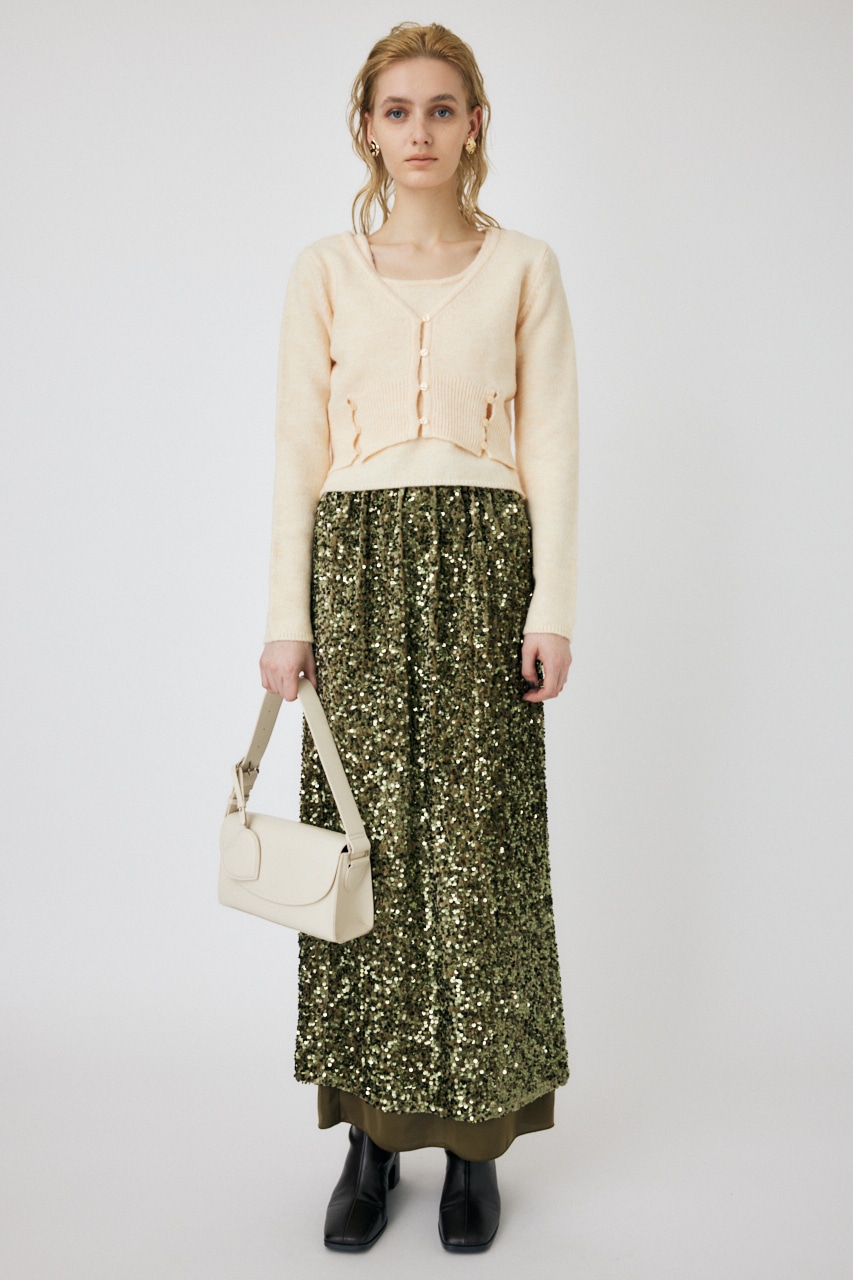 MOUSSY | KNIT キャミ ＆ カーデセット (ニット ) |SHEL