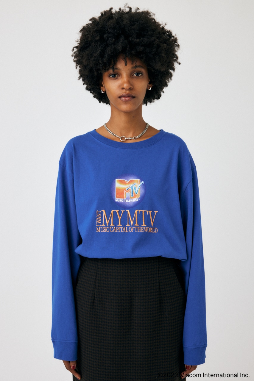 MTV LONG SLEEVE Tシャツ BLU FREE
