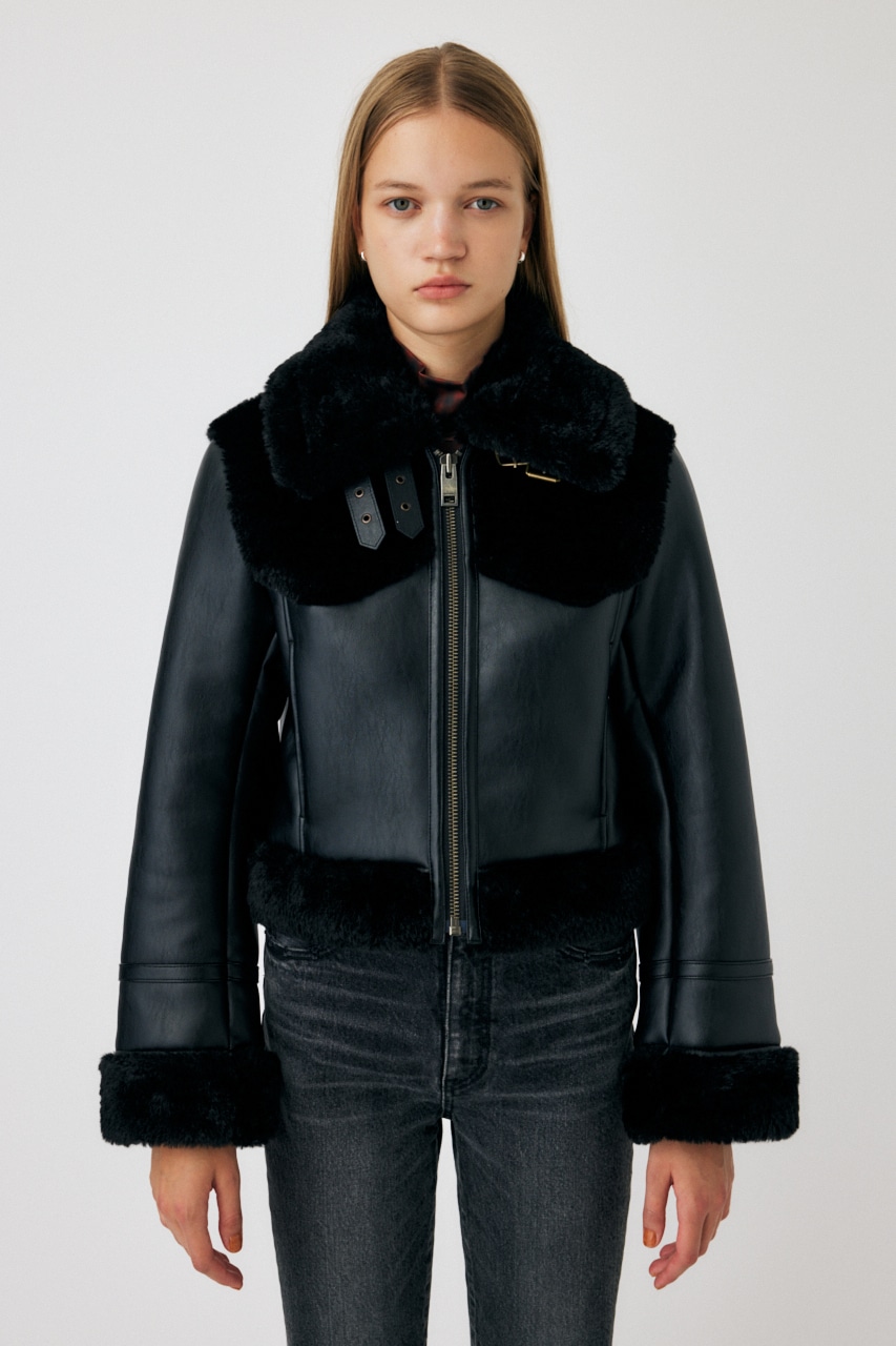 MOUSSY | CROPPED F/SHEARLING ジャケット (ジャケット ) |SHEL