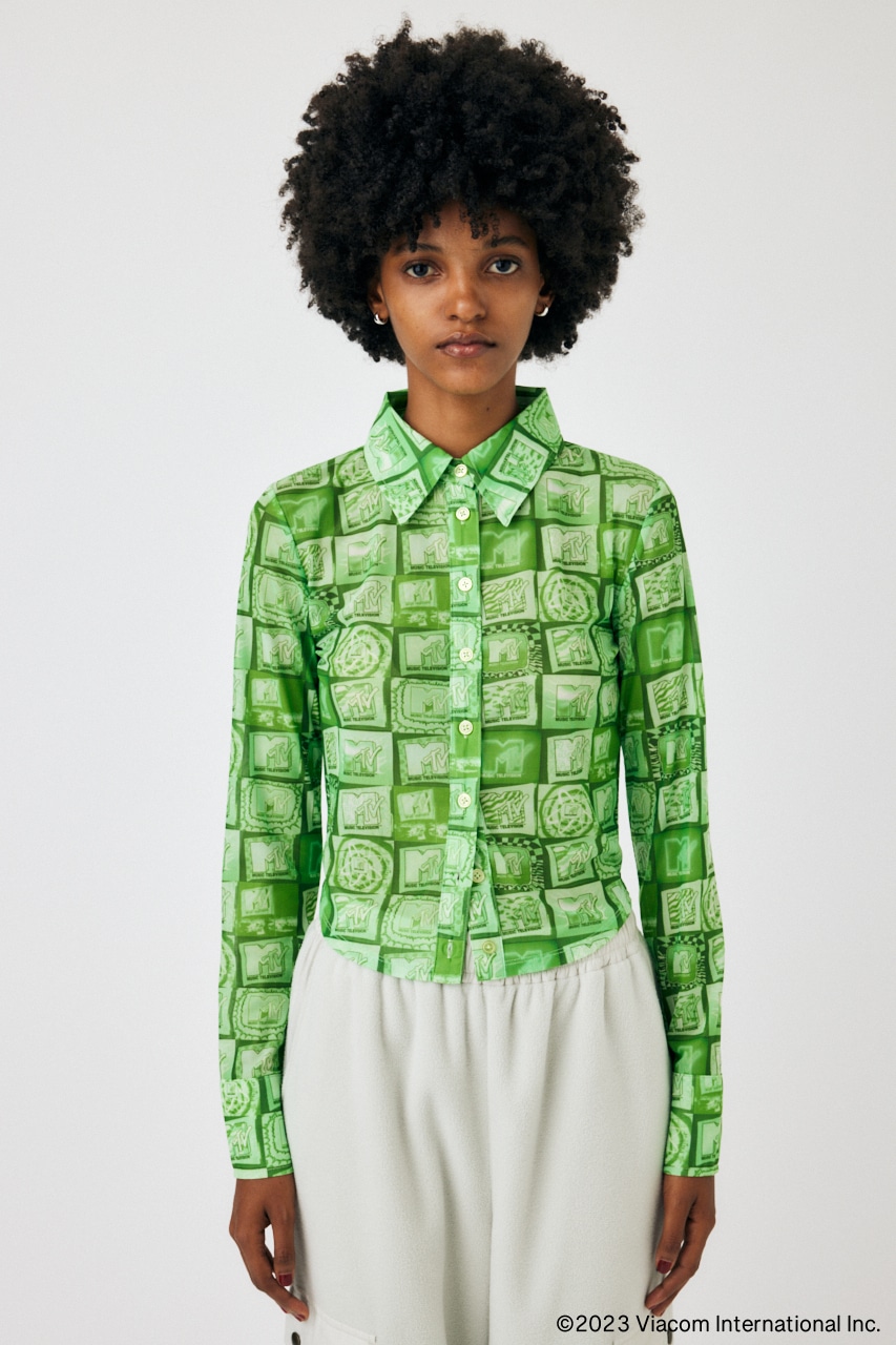 MTV SHEER シャツ GRN FREE