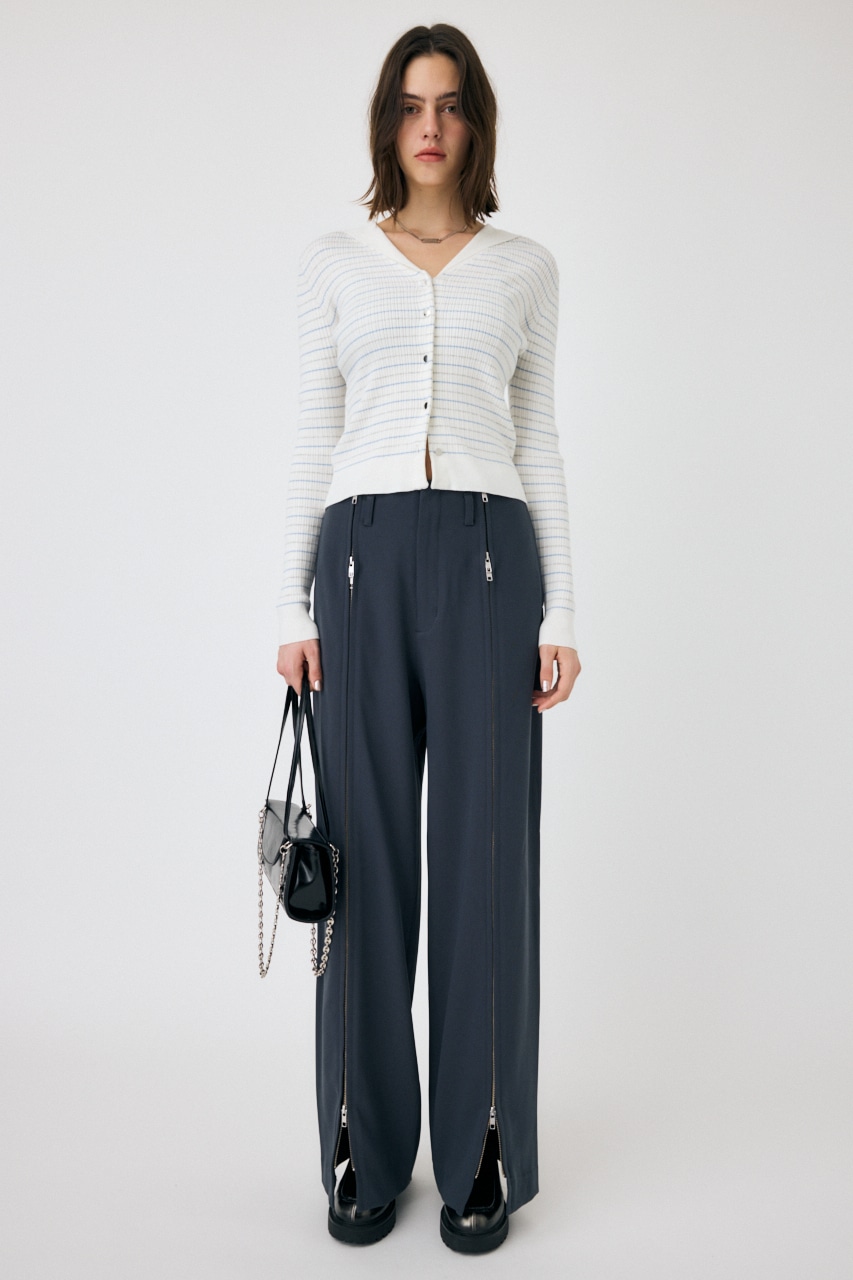 SAILOR COLLAR ニット カーディガン WHT FREE